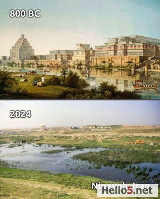 Then and Now: Nineveh
.
Nineveh , Oldest and most populous city of ancient Assyria, on the eastern bank of the Tigris River opposite modern Mosul, Iraq. Its greatest development was under Sennacherib and Ashurbanipal in the 7th century BCE. It was captured and destroyed by Nabopolassar of Babylonia and his allies, the Scythians and Medes, in 612 BCE. Excavations made in 1845–51 revealed palaces, a library, city walls, and many gates and buildings.